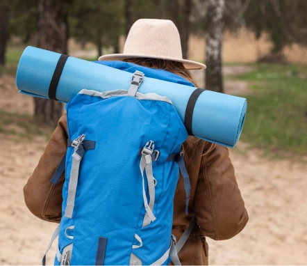 Camping backpack for hiking and travel
